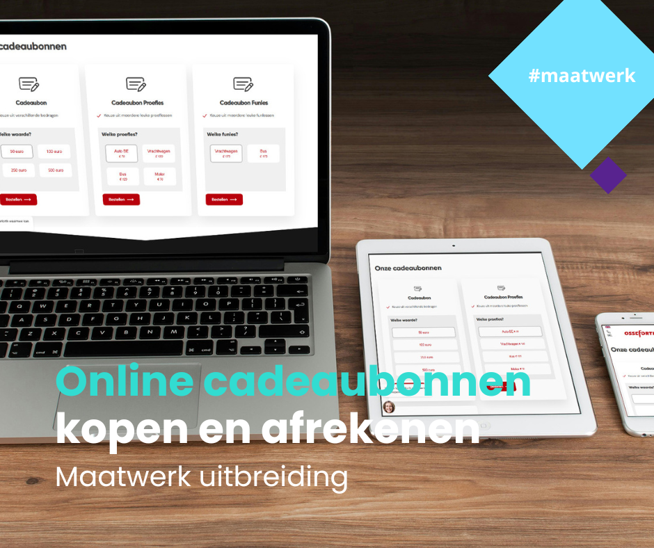 Nieuwe online functionaliteit voor cadeaubonnen