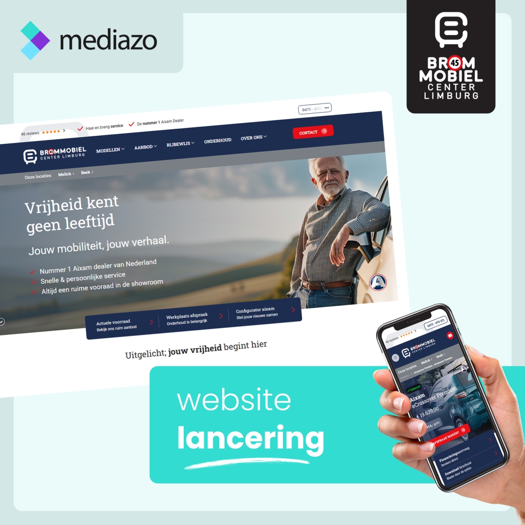 Nieuwe website voor Brommobiel Center Limburg